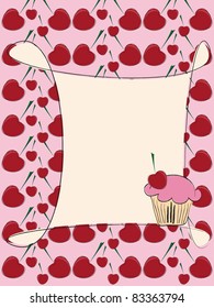 Cupcake invitation card