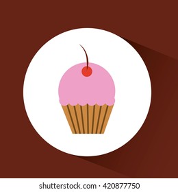 cupcake isolated design 