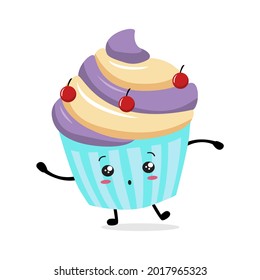 Cupcake Kawaii Cute Cake Cartoon Illustrations