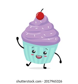 Cupcake Kawaii Cute Cake Cartoon Illustrations