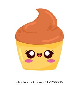 cupcake Kawaii sweet Food character