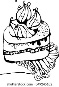 Cupcake line art