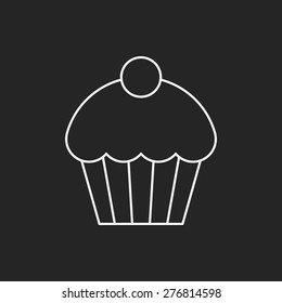 cupcake line icon