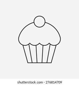cupcake line icon