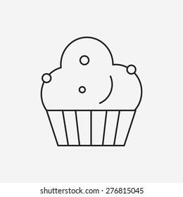 cupcake line icon