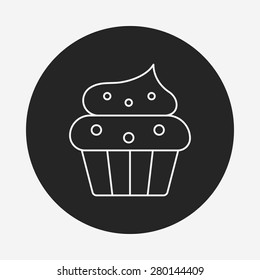 cupcake line icon