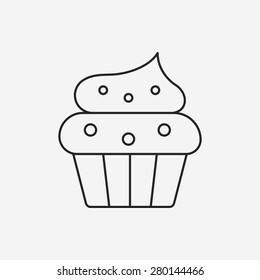 cupcake line icon