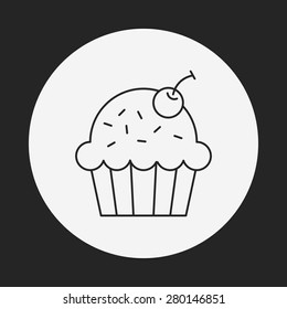 cupcake line icon