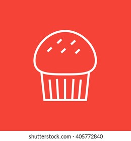 Cupcake line icon.