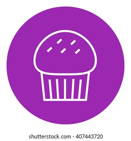 Cupcake line icon.