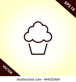 cupcake line icon