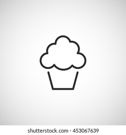 cupcake line icon