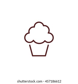 cupcake line icon