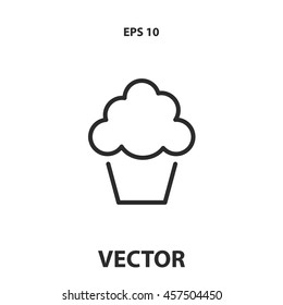 cupcake line icon
