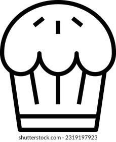 Cupcake Line Icon, Vector Icon