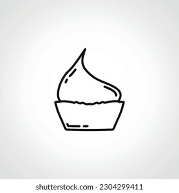 Cupcake line icon. Cupcake web linear icon.