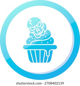 Design de ícone de vetor Linha Cupcake