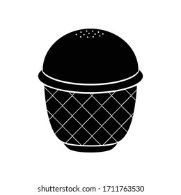Cupcake logo with black color