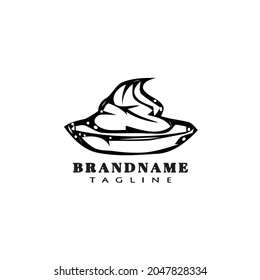 cupcake logo cartoon icon design template black modern isolated vector