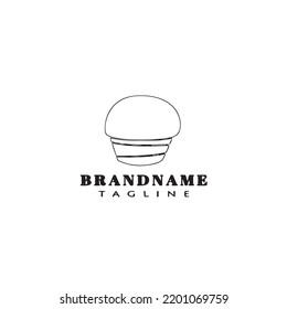 cupcake logo cartoon icon design simple black modern isolated vector illustration