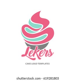 cupcake logo concept in simple style