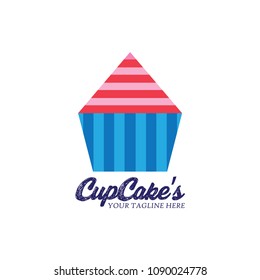 cupcake logo design vector