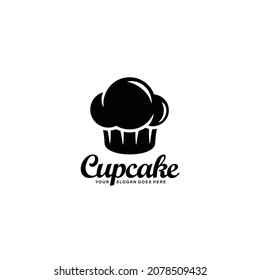 Cupcake logo design vector illustration
