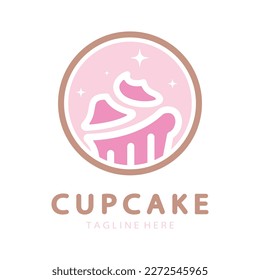 Cupcake Logo design vector illustration template. Cupcake bakery icon.cake store,caker shop ,vector