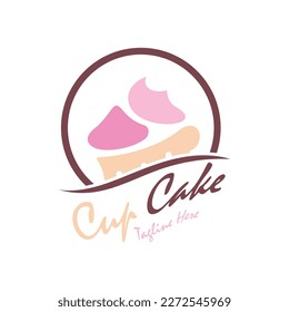 Cupcake Logo design vector illustration template. Cupcake bakery icon.cake store,caker shop ,vector