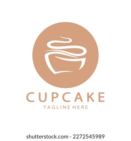 Cupcake Logo design vector illustration template. Cupcake bakery icon.cake store,caker shop ,vector