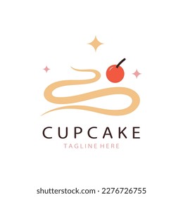 Cupcake Logo design vector illustration template. Cupcake bakery icon.cake store,caker shop ,vector