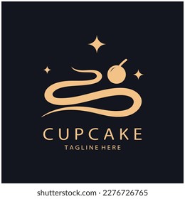 Cupcake Logo design vector illustration template. Cupcake bakery icon.cake store,caker shop ,vector