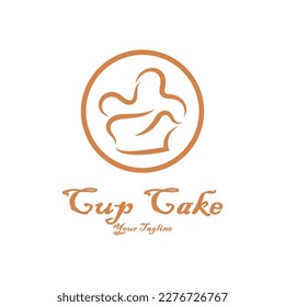 Cupcake Logo Design Vektorgrafik Vorlage. Cupcake Bäckereisymbol.cake store,caker shop,Vektorgrafik