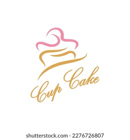 Cupcake Logo design vector illustration template. Cupcake bakery icon.cake store,caker shop ,vector