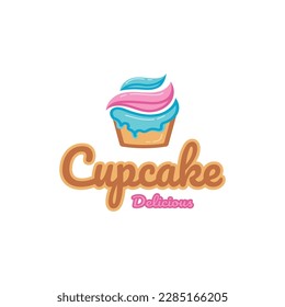 Cupcake Logo design vector illustration template. Cupcake bakery icon.cake store,caker shop ,vector