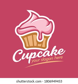 cupcake logo dessert tasty cake