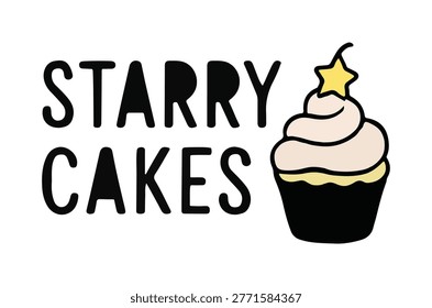 Un logotipo cupcake con