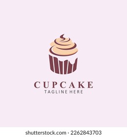 Cupcake Logo icon. Logo for Cake Shop, Sticker, Label, etc.
