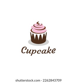 Cupcake Logo icon. Logo for Cake Shop, Sticker, Label, etc.
