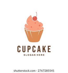 Cupcake Logo icon. Logo for Cake Shop, Sticker, Label, etc.