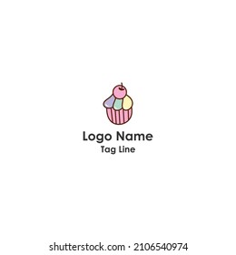Logo del pastel. Pastel dulce de ilusión