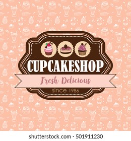 cupcake logo and pattern
