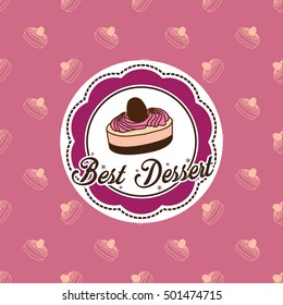cupcake logo and pattern background