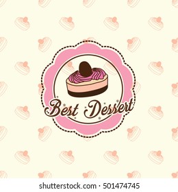cupcake logo and pattern background
