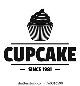 Cupcake logo. Simple illustration of cupcake vector logo for web