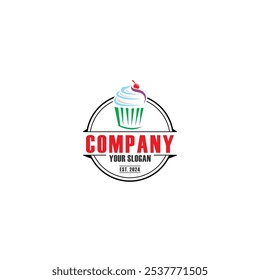 cupcake logo , sweet cake logo