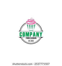 Cupcake-Logo, süßes Cake-Logo