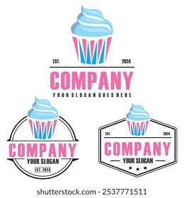 logótipo do cupcake , logótipo do bolo doce