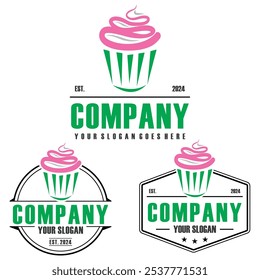 Cupcake-Logo, süßes Cake-Logo