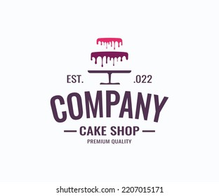 Cupcake Logo. Sweet Cake Logo. Cake Shop Logo. Bakery Logo Design Vector Template